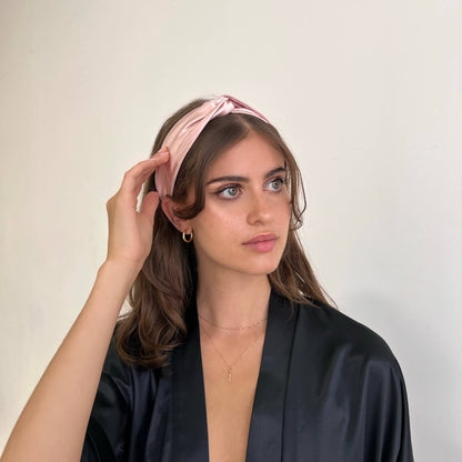 Organic Silk Headband - Pink