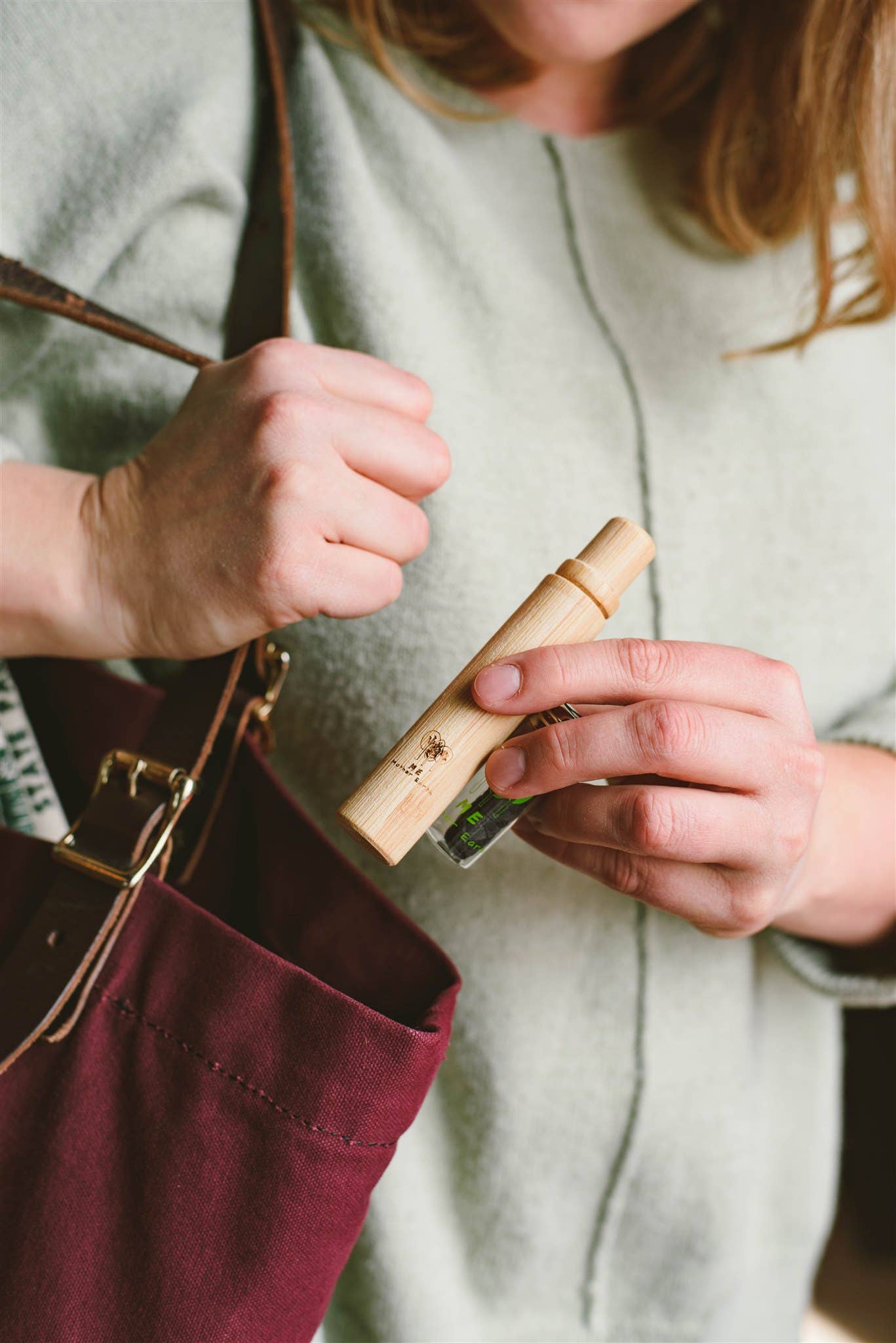 All-in-One Bamboo Travel Toothbrush with Replaceable Head