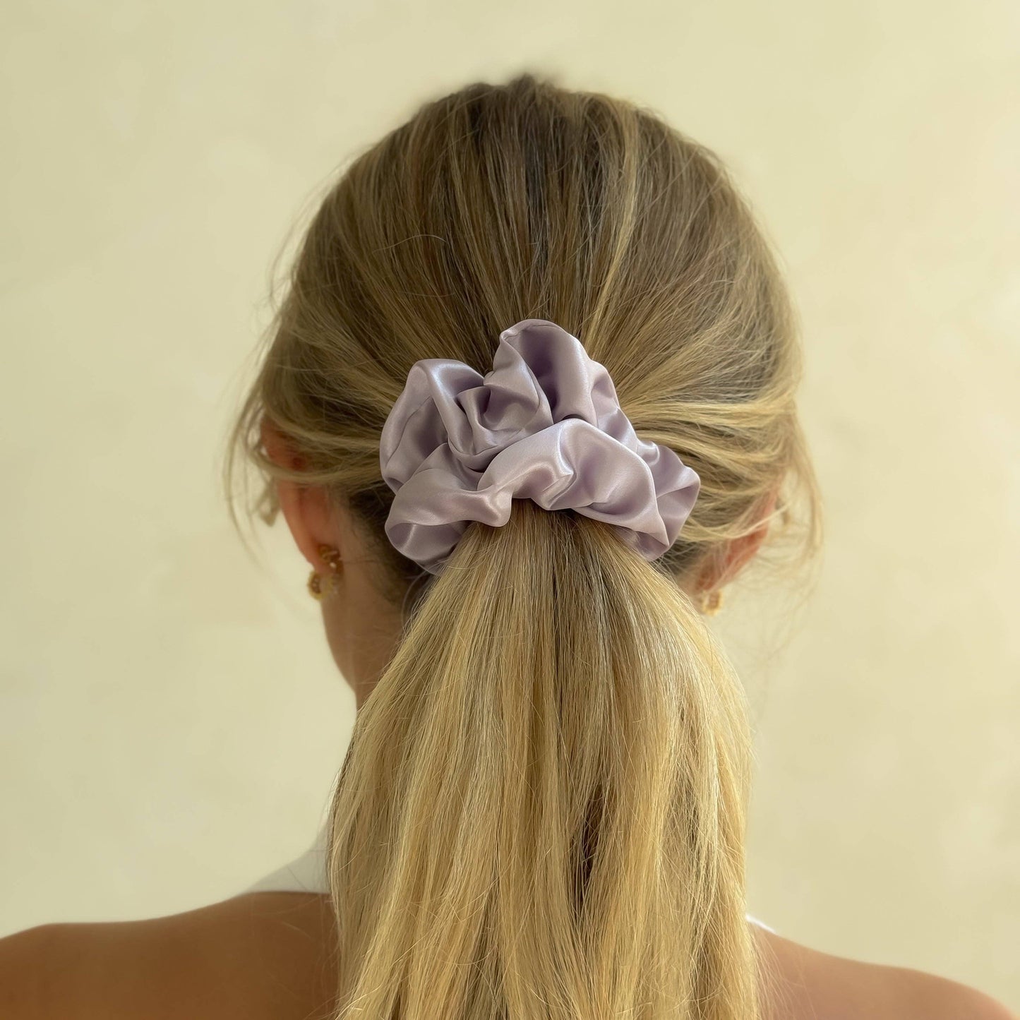 Organic Premium Silk Scrunchie - Lilac